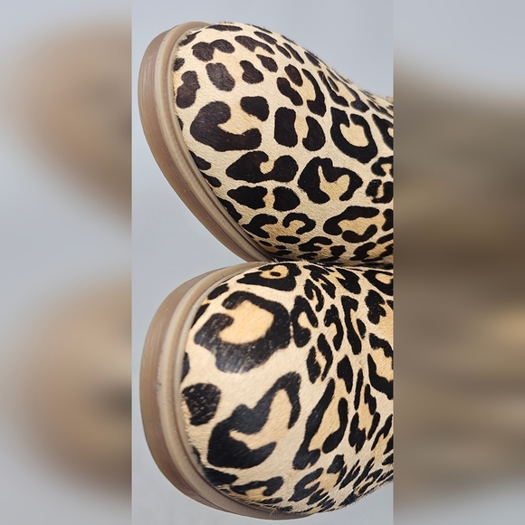 Hush Puppies Women's Leather Bailey  Leopard Print Chukka Ankle Booties Size 10W - Picture 4 of 15